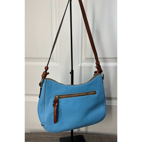 Dooney and Bourke Hobo  Shoulder Bag Turquoise Authentic Pebble Leather - Picture 2 of 9
